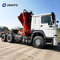 工場価格 Sinotruk HOWO 6x4 トラクタートラック 10トンの折りたたみクレーン
