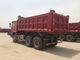 10の車輪および18m3容量の赤い色336hp Sinotruk Howoのダンプ トラック