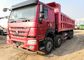 HOWOの371hp赤い色の国際的なダンプ トラックが付いている頑丈な6x4ダンプ トラック装置