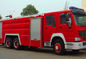 赤くおよび白い消防士の救助の普通消防車SINOTRUK HOWO 6x4 12m3の火の収容車