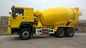 6x4 12立方メートルのSinotruk Howoの可動装置のトラックミキサのトラックのSinotruk Howo黄色い色